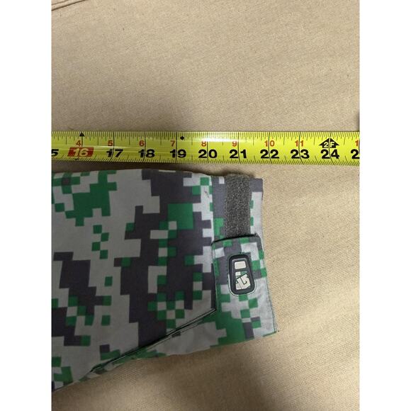 Burton Jacket Boys Large Green Gray Digital Camo Modem Hooded Snowboard Ski - Picture 15 of 16